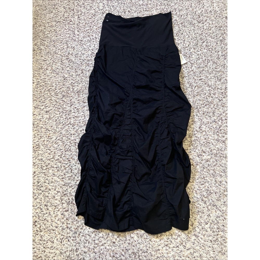 Wearables By XCVI- Gored Peasant Skirt Black Cotton Blend Item New